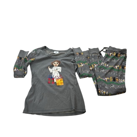 Hanna Andersson Other - Hanna Andersson Star Wars Leia Christmas PJ Set Adult Grey Top Bottom Pajamas S